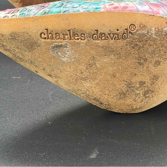 Charles David Multicolor Snakeskin Stilettos - Picture 8 of 10